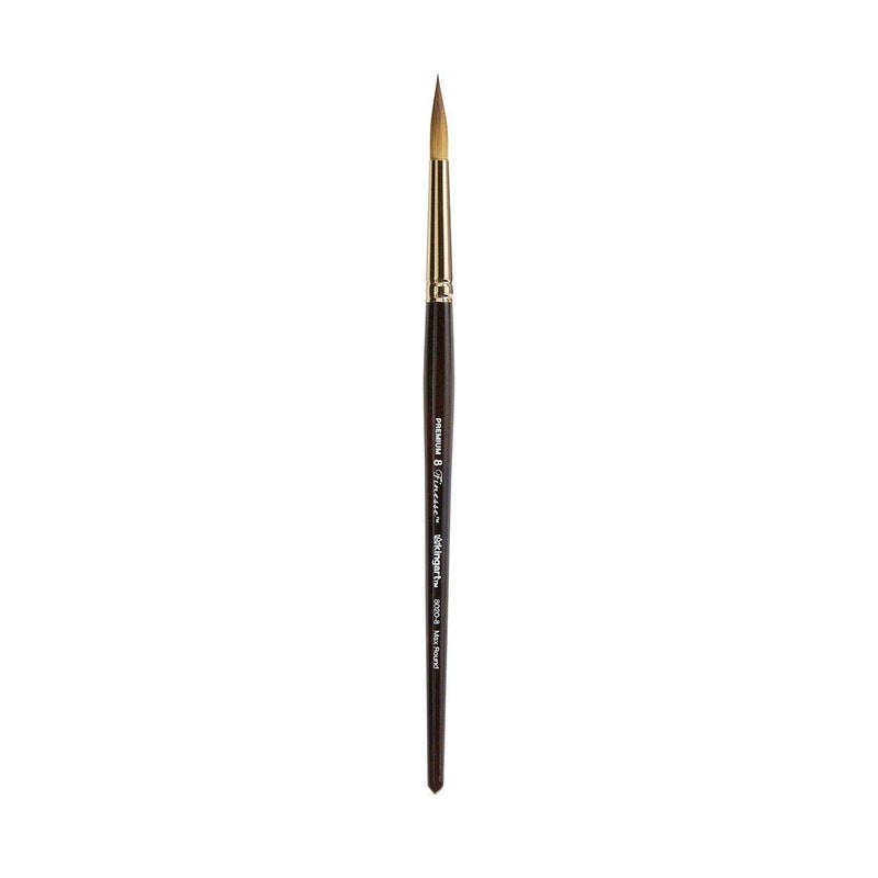 KINGART 1010C Premium 10 Pc. / Sizes Finesse 8020 Series Ultra Round Watercolor Artist Brush Set, Synthetic Kolinsky Sable Blend, Short Handle, Gift Boxed - Image 4